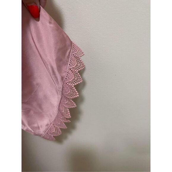 New Anthropologie x BHLDN Matine Silky Long-Sleeve Lace-Trimmed Robe Size XS - Picture 6 of 7